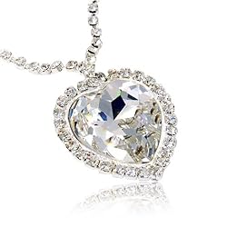 Large Fancy Clear Titanic Swarovski Crystal Heart Pendant Necklace Fashion Jewelry