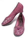 Embellished Silk Slip-Ons