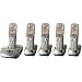 Panasonic KX-TG4025N DECT 6.0 PLUS Expandable Digital Cordless Phone with Answering System, Champagne Gold, 5 Handsets
