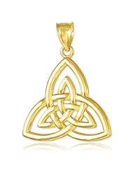 14k Gold Celtic Charm Triquetra Pendant