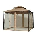 Sunjoy Summer Veranda Gazebo Replacement Canopy and Netting Set