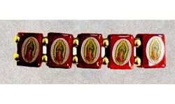 Our Lady of Guadalupe Bracelet with Gold Plated Beads