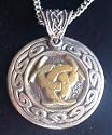 Nordic Odin's Power and Freya Goddess of Magic Pewter Celtic Viking Moon Valknutr Pendant Necklace