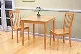 30" Square Maple Finish Wood Dining Room Kitchen Table