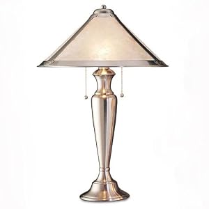 40 Watt Natural Mica Table Lamp With Pull Chain by 