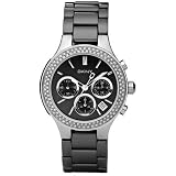 DKNY Women's NY4983 Black Ceramic Quartz Watch with Black Dial