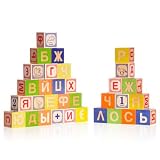 Uncle Goose Russian Alphabet Wooden Blocks - Made in the USA