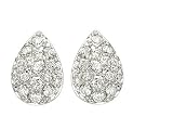 14K Yellow Gold Diamond Teardrop Earrings