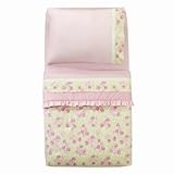 Flower Basket Pink/Green 4 piece Toddler Bedding Set