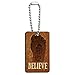 Bigfoot Sasquatch Believe Foot Print Wood Wooden Rectangle Keychain Key Ring
