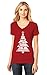 Big White Distressed Christmas Tree - Xmas Gift Idea V-Neck Women T-Shirt