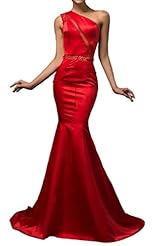  2015 Mermaid Satin Lace One Shoulder  Ball Gown Evening Dress/Prom Dress/Party Dress 