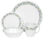 Corelle Livingware 16-Piece Dinnerware Set, Service for 4, Chocolate Mint