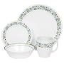Corelle Livingware 16-Piece Dinnerware Set, Service for 4, Chocolate Mint
