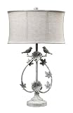 Sterling Industries 113-1134 Linen Shade French Country Two Birds Iron Table Lamp