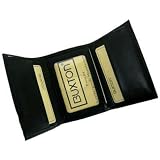 BLACK 3-FOLD BUXTON LEATHER MEN'S BILLFOLD WALLET