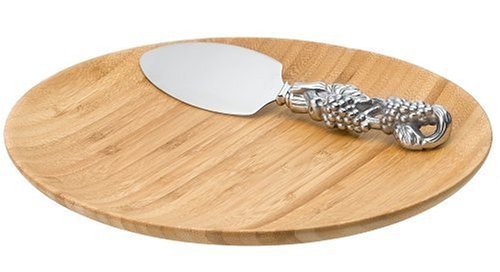 Arthur Court Bamboo/Grape 9-Inch Plate with Cheese Server