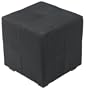 Global Distinctions PC050111BLK Square 17-1/4-Inch-High Micro-Suede Ottoman, Black