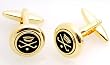 Gold Golf Novelty Cufflinks