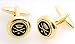 Gold Golf Novelty Cufflinks