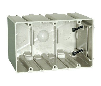 ALLIED MOULDED SB-3 New and Old Work Adjustable Three Gang Electrical Box