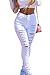 SEXYWG Womens Denim Stretch Jeans Destroy Skinny Leg Ripped Distressed Pants