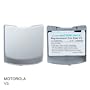 AT&T Cingular T-Mobile Motorola Razr V3 Silver GSM 1300 MaH 3.7v Li-Ion Lithium Extended Battery with Extended Battery Cover COVER (NOT Compatible with V3c, V3i, V3m)