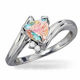 41N2HD2RP6L. SL160  Trillion Cut Tavolite and Diamond Ring