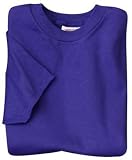 NEW Hanes Beefy-T - Youth 100% Cotton T-Shirt Purple-XS