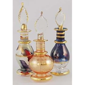 Small Hand Blown Glass Perfume Bottle