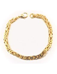 Tendenze Italy Byzantine-Chain Bracelet, Gold Double, 5mm, Directly From The Italian Factory