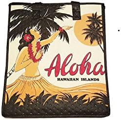 Hawaiian Insulated Lunch Bag Aloha Hawaiian Islands Hula Girl - Large...