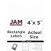 JAM PAPER Shipping Address Labels - 4 x 5 - Quarter Page/Extra Large - White - 120/Pack