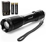 STREAMLED 1200 Lumen Zoomable CREE XM-L T6 LED 18650 AAA Flashlight Torch Zoom Lamp Light + 18650 Battery + Charger