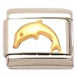 Dolphin Italian Charm Gold Plated 9mm