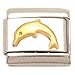 Dolphin Italian Charm Gold Plated 9mm