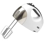Oster 2534 Inspire Hand Mixer with Bonus Attachments, White with Brushed Stainless Steel