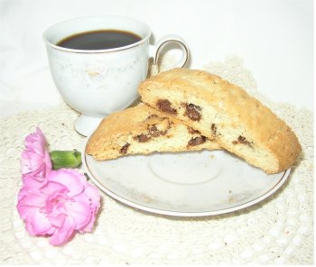 8 pieces Unfrosted COCONUT CHOCOLATE CHUNK Biscotti by Coconut Cookies