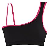 41N2QSzyVoL. SL160  Zumba Womens Sassy One Shoulder Bra Top, Black, X Large