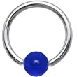 14 Gauge Electric Blue Bcr Captive Ring
