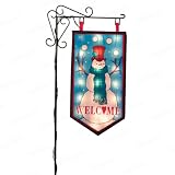 48 Holographic Welcome Snowman Lighted Sign Christmas Yard Art