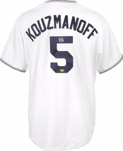 Kevin Kouzmanoff Autographed Jersey | Details: San Diego Padres, White Replica