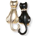 Crystal Double Cat Pin
