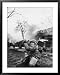 German Soldier Urging Comrades Forward During the Battle of the Bulge Framed Art Poster Print, 31x39