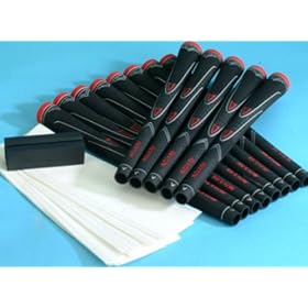 Rexton Men's Red Velvet Grip Kit (13 Grips, Tape, Clamp) by 