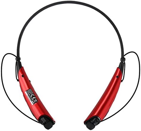 Shinefuture® Wireless Bluetooth Stereo Headset Universal Vibration Neck Bluetooth Style Earphone Headphone for iphone LG Samsung HTC Sony Nokia ipad ipod touch Android Tablet PC (Red)
