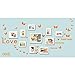Soft Voile Retro Rectangular Stripes Scarf Wrap Tippet Shawl Coffee