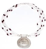 Silver Gemstone Necklace Multi Gem Jewelry 19 inches (snklc092)