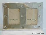 Silver Plated Mini 9 Stars Double Frame-5x3cm
