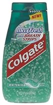 Colgate Max Fresh Liquid Toothpaste with Mini Breath Strips, Clean Mint, 4.6-Ounce Tubes (Pack of 6)
